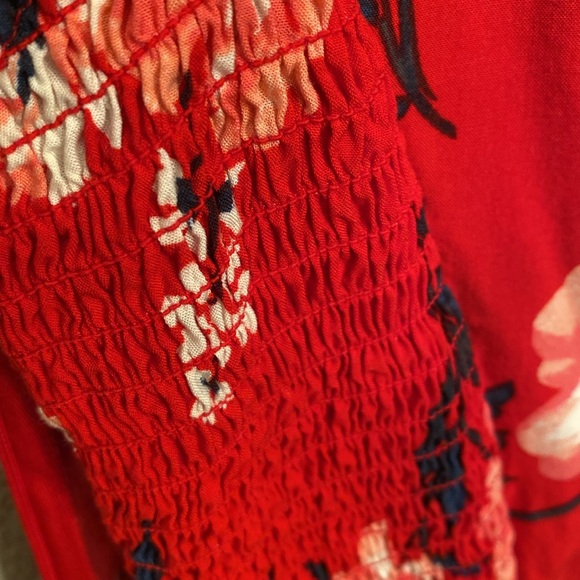 Old Navy a-line red floral dress - Picture 6 of 6